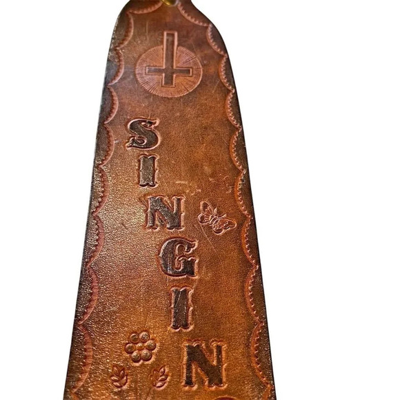 Singing for Jesus Leather Guitar Strap Adjustable Music Accessory - Picture 8 of 9